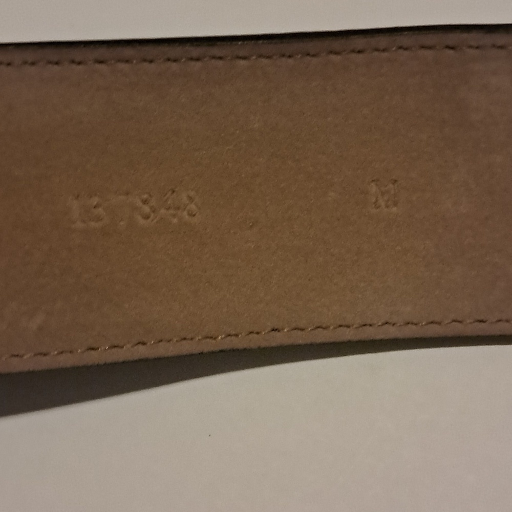 Ann Taylor Women Wide Brown Genuine Leather Belt with Gold Tone Buckle Size M - Picture 6 of 9